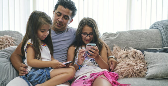 father and daughters