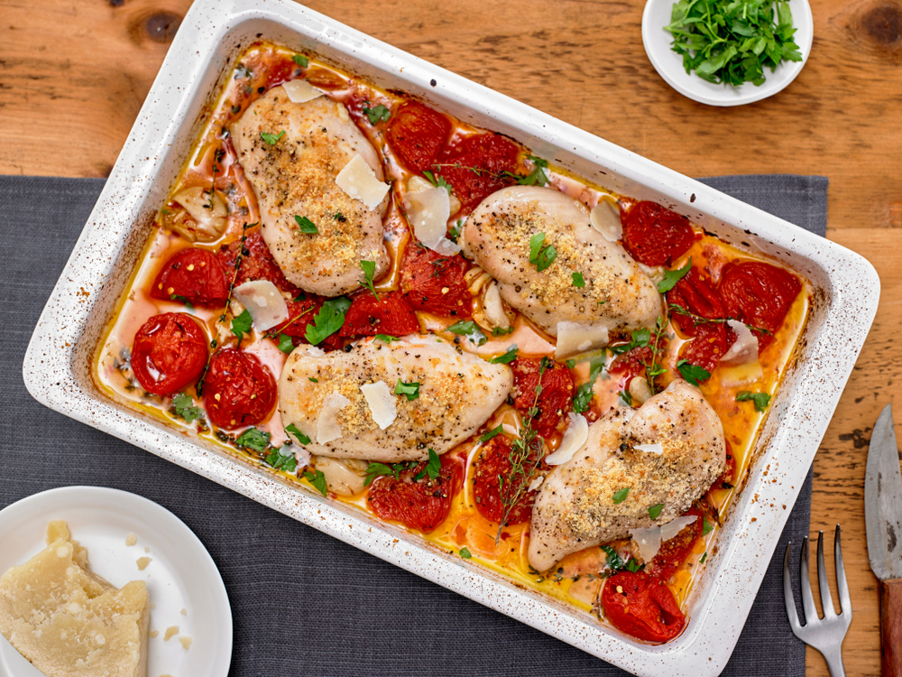 One-Pan Garlic Parmesan Chicken Dinner