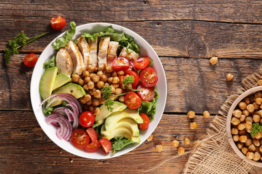 Chickpea and Grilled Chicken Salad