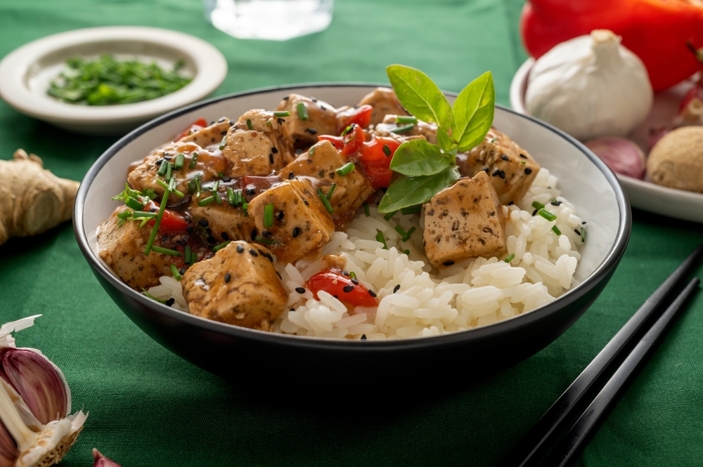 Tofu and Vegetable Rice Bowl